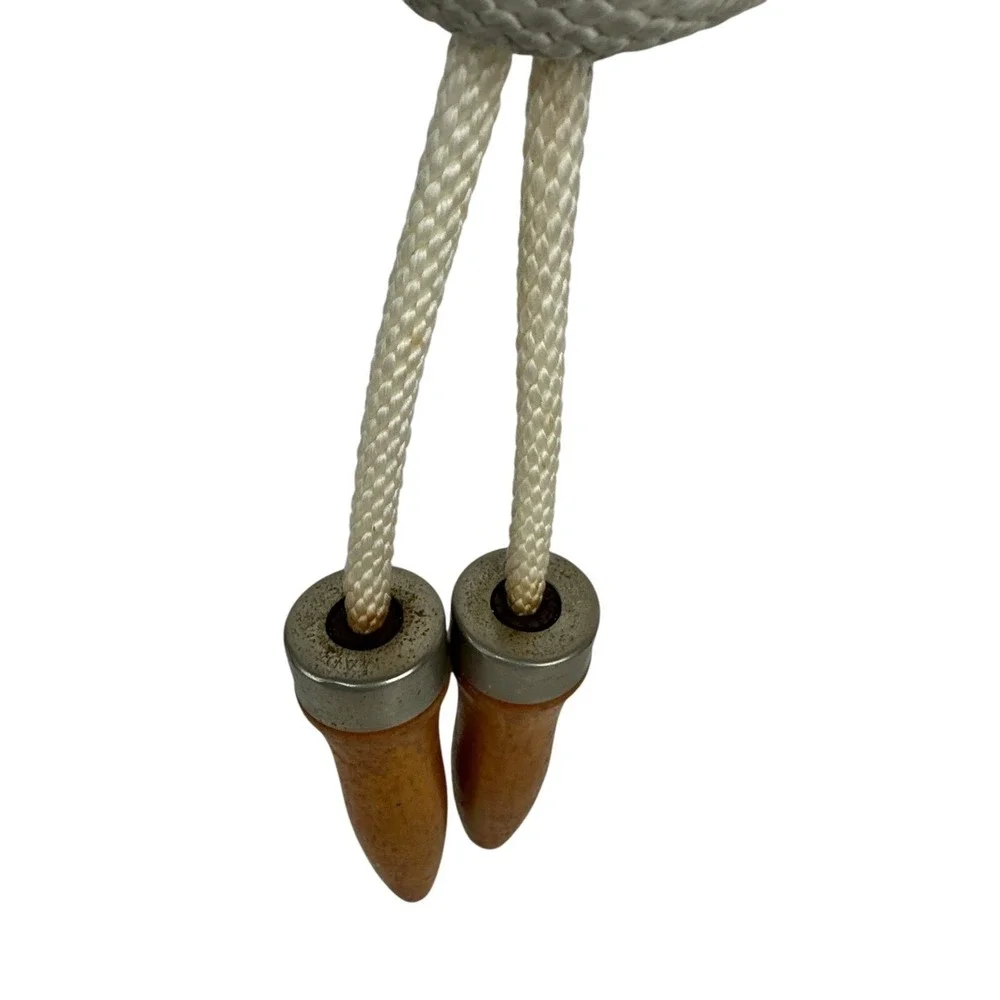 Vintage Jump Rope Wooden and Metal Handles